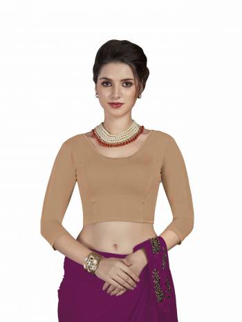 Grab This Super Comfy Readymade Blouse To Pair Up With Your Simple Or Designer Saree. This Blouse Is Fabricated On Stretchable Cotton Which Is In Free Size. Its Fabric Is Soft Towards Skin And Ensures Superb Comfort All Day Long. 