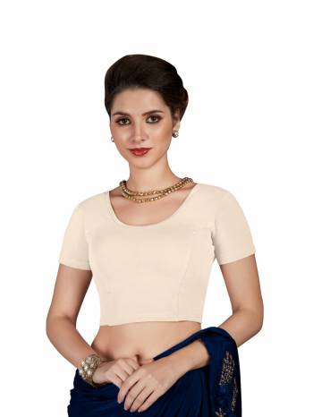 Grab This Super Comfy Readymade Blouse To Pair Up With Your Simple Or Designer Saree. This Blouse Is Fabricated On Stretchable Cotton Which Is In Free Size. Its Fabric Is Soft Towards Skin And Ensures Superb Comfort All Day Long.