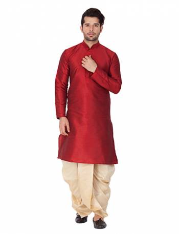 Celebrate This Festive Season In Traditional Style With This Readymade Pair Of Dhoti And Kurti. This Dhoti Kurta Is Fabricated On Cotton Silk Which Is Light Weight , Durable And Easy To Carry All Day Long. Also It Is Available In All Sizes. Buy Now.