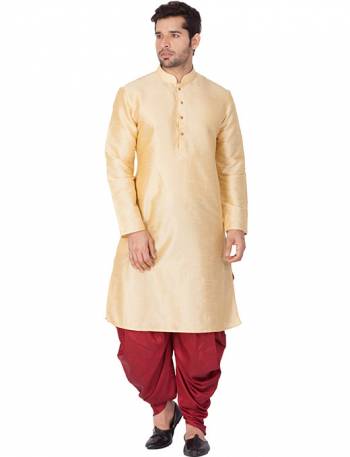 Celebrate This Festive Season In Traditional Style With This Readymade Pair Of Dhoti And Kurti. This Dhoti Kurta Is Fabricated On Cotton Silk Which Is Light Weight , Durable And Easy To Carry All Day Long. Also It Is Available In All Sizes. Buy Now.