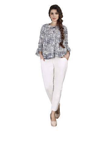 Grab This Lovely Comfortable Pants For Your Casual Or Semi-Casuals. It Is Plain And Fabricated On Stretchable Cotton Which Ensures Superb Comfort All Day Long. Also You Can Pair It Up With Top, Tunics Or Kurtis. Buy Now.