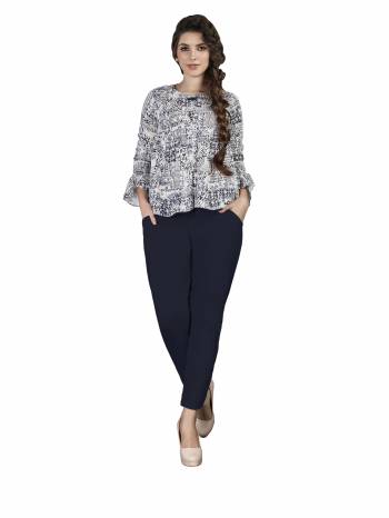 Grab This Lovely Comfortable Pants For Your Casual Or Semi-Casuals. It Is Plain And Fabricated On Stretchable Cotton Which Ensures Superb Comfort All Day Long. Also You Can Pair It Up With Top, Tunics Or Kurtis. Buy Now.