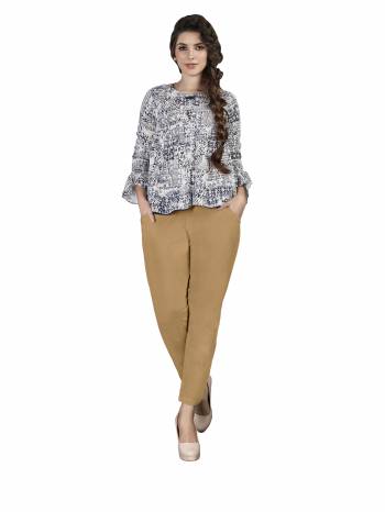 Grab This Lovely Comfortable Pants For Your Casual Or Semi-Casuals. It Is Plain And Fabricated On Stretchable Cotton Which Ensures Superb Comfort All Day Long. Also You Can Pair It Up With Top, Tunics Or Kurtis. Buy Now.