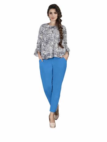 Grab This Lovely Comfortable Pants For Your Casual Or Semi-Casuals. It Is Plain And Fabricated On Stretchable Cotton Which Ensures Superb Comfort All Day Long. Also You Can Pair It Up With Top, Tunics Or Kurtis. Buy Now.