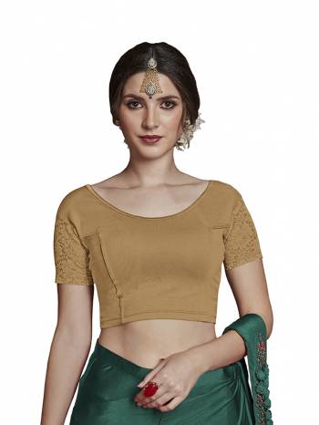 Grab This Designer Patterned Super Comfy Readymade Blouse To Pair?Up With Your Simple Or Designer Saree. This Blouse Is Fabricated On Stretchable Cotton With Stretchable Net Half Sleeves Which Is In Free Size. Its Fabric Is Soft Towards Skin And Ensures Superb Comfort All Day Long