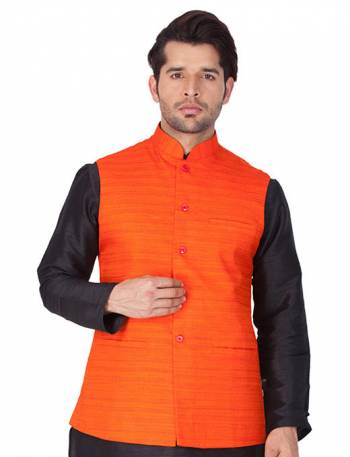 Grab This Designer Modi/Nehru Style Jacket For The Upcoming Festive And Wedding Season. This Jacket Can Be Paired With Any Contrasting Color Kurta And Pyjama. This Gives A Rich Look To Your Personality. Buy Now.