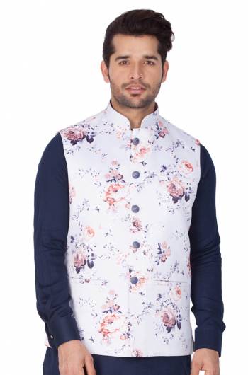 Grab This Designer Modi/Nehru Style Jacket For The Upcoming Festive And Wedding Season. This Jacket Can Be Paired With Any Contrasting Color Kurta And Pyjama. This Gives A Rich Look To Your Personality. Buy Now.