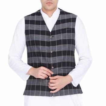 Grab This Designer Modi/Nehru Style Jacket For The Upcoming Festive And Wedding Season. This Jacket Can Be Paired With Any Contrasting Color Kurta And Pyjama. This Gives A Rich Look To Your Personality. Buy Now.