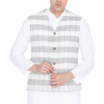 Grab This Designer Modi/Nehru Style Jacket For The Upcoming Festive And Wedding Season. This Jacket Can Be Paired With Any Contrasting Color Kurta And Pyjama. This Gives A Rich Look To Your Personality. Buy Now.