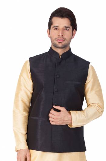 Grab This Designer Modi/Nehru Style Jacket For The Upcoming Festive And Wedding Season. This Jacket Can Be Paired With Any Contrasting Color Kurta And Pyjama. This Gives A Rich Look To Your Personality. Buy Now.