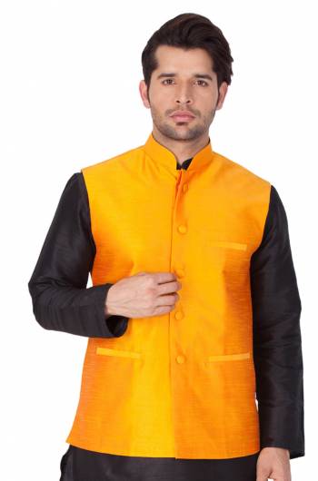 Grab This Designer Modi/Nehru Style Jacket For The Upcoming Festive And Wedding Season. This Jacket Can Be Paired With Any Contrasting Color Kurta And Pyjama. This Gives A Rich Look To Your Personality. Buy Now.