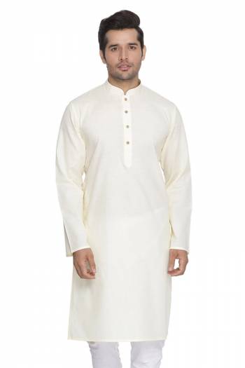 Grab This Amazing Readymade Kurtas For Men Fabricated On Cotton. This Kurta Is Suitable For Festive Wear Or Any Wedding Functions. It Is Light In Weight and Can Be Paired With Any Kind Of Bottom Like Chudidar, Pyjama Or Even Denims. Its Fabric Is Soft Towards Skin And Avialable In All Sizes. Buy Now.