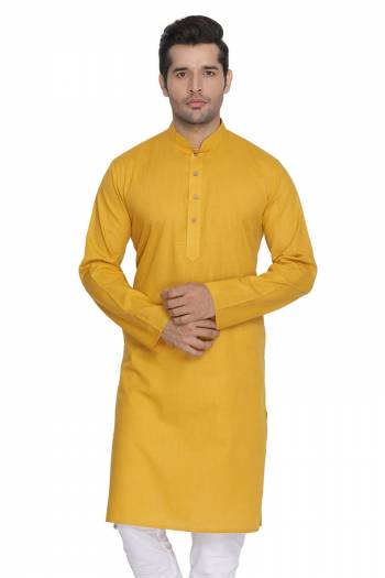 Grab This Amazing Readymade Kurtas For Men Fabricated On Cotton. This Kurta Is Suitable For Festive Wear Or Any Wedding Functions. It Is Light In Weight and Can Be Paired With Any Kind Of Bottom Like Chudidar, Pyjama Or Even Denims. Its Fabric Is Soft Towards Skin And Avialable In All Sizes. Buy Now.