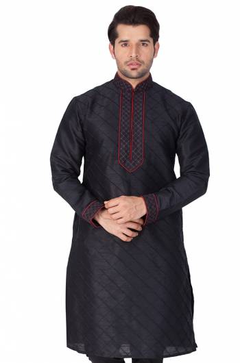 Grab This Amazing Readymade Kurtas For Men Fabricated On Cotton Silk.?This Kurta Is Suitable For Festive Wear Or Any Wedding Functions. It Is Light In Weight and Can Be Paired With Any Kind Of Bottom Like Chudidar, Pyjama Or Even Denims. Its Fabric Gives A Rich Look To Your Personality And Ensures Superb Comfort All Day Long. Avialable In All Sizes. Buy Now.