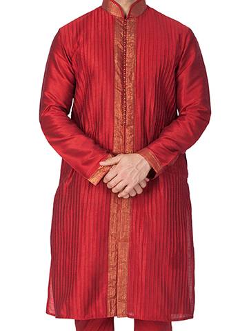 Grab This Amazing Readymade Kurtas For Men Fabricated On Cotton Silk.?This Kurta Is Suitable For Festive Wear Or Any Wedding Functions. It Is Light In Weight and Can Be Paired With Any Kind Of Bottom Like Chudidar, Pyjama Or Even Denims. Its Fabric Gives A Rich Look To Your Personality And Ensures Superb Comfort All Day Long. Avialable In All Sizes. Buy Now.