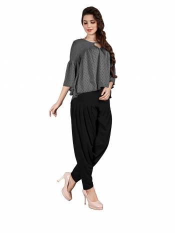 Grab This Super Comfort Patiala To Pair Up With Your Kurtis For Utmost Comfort. This Patiala IS Fabricated On Stretchable Cotton And A Very Neat Cowl Pattern. Buy Now.