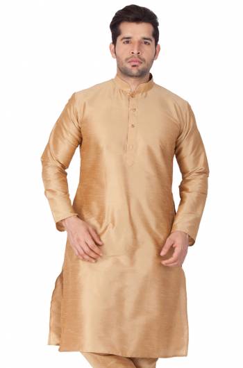 Grab This Amazing Readymade Kurtas For Men Fabricated On Cotton Silk.?This Kurta Is Suitable For Festive Wear Or Any Wedding Functions. It Is Light In Weight and Can Be Paired With Any Kind Of Bottom Like Chudidar, Pyjama Or Even Denims. Its Fabric Is Soft Towards Skin And Avialable In All Sizes. Buy Now.