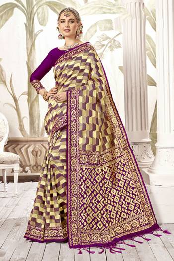 Celebrate This Festive Season In Proper Traditional Wear With This Silk Based Saree In Red Color . This Saree And Blouse Are Fabricated On Art Silk Beautified With Geometric Weave All Over. Its Fabric Is Light Weight, Durable And Easy To Care For. 