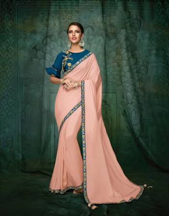 Redefine finesse in this summery Light Pink hue contrasted with regal Royal Blue and acquire a taste of subtlety.