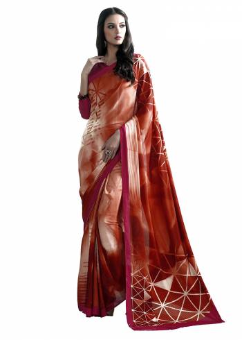 For Your Casuals Or Semi-Casuals, Grab This Light Weight Printed Saree Fabricated On Crepe. Its Fabric IS Soft Towards Skin And Ensures Superb Comfort All Day Long