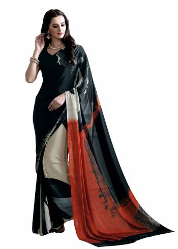 For Your Casuals Or Semi-Casuals, Grab This Light Weight Printed Saree Fabricated On Crepe. Its Fabric IS Soft Towards Skin And Ensures Superb Comfort All Day Long