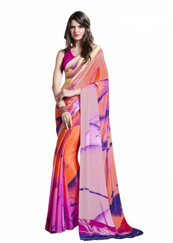 For Your Casuals Or Semi-Casuals, Grab This Light Weight Printed?Saree Fabricated On Crepe. Its Fabric IS Soft Towards Skin And Ensures Superb Comfort All Day Long. Buy Now.