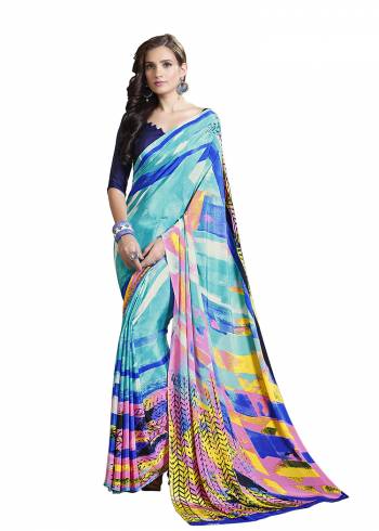 For Your Casuals Or Semi-Casuals, Grab This Light Weight Printed?Saree Fabricated On Crepe. Its Fabric IS Soft Towards Skin And Ensures Superb Comfort All Day Long. Buy Now.