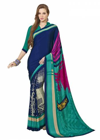 For Your Casuals Or Semi-Casuals, Grab This Light Weight Printed?Saree Fabricated On Crepe. Its Fabric IS Soft Towards Skin And Ensures Superb Comfort All Day Long. Buy Now.