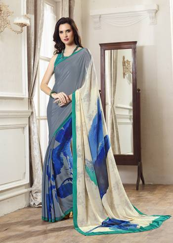 For Your Casuals Or Semi-Casuals, Grab This Light Weight Printed Saree Fabricated On Crepe. Its Fabric IS Soft Towards Skin And Ensures Superb Comfort All Day Long. Buy Now