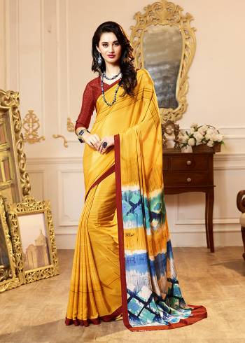 For Your Casuals Or Semi-Casuals, Grab This Light Weight Printed Saree Fabricated On Crepe. Its Fabric IS Soft Towards Skin And Ensures Superb Comfort All Day Long. Buy Now