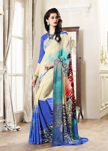 For Your Casuals Or Semi-Casuals, Grab This Light Weight Printed Saree Fabricated On Crepe. Its Fabric IS Soft Towards Skin And Ensures Superb Comfort All Day Long. Buy Now