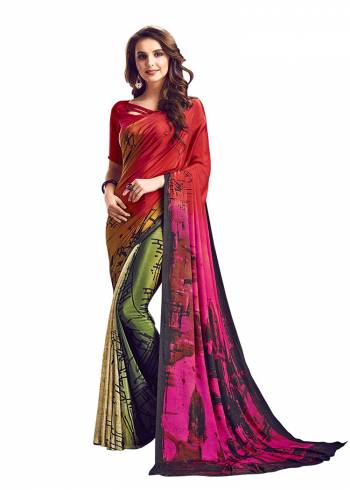 For Your Casuals Or Semi-Casuals, Grab This Light Weight Printed?Saree Fabricated On Crepe. Its Fabric IS Soft Towards Skin And Ensures Superb Comfort All Day Long. Buy Now