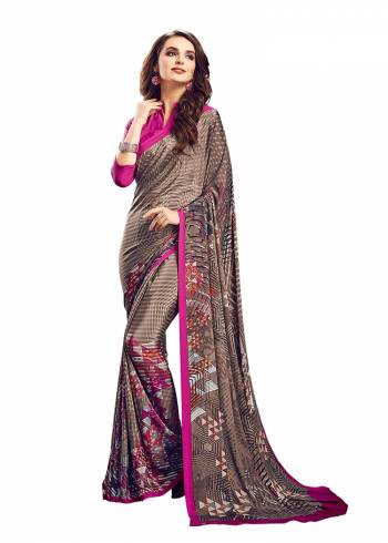 For Your Casuals Or Semi-Casuals, Grab This Light Weight Printed?Saree Fabricated On Crepe. Its Fabric IS Soft Towards Skin And Ensures Superb Comfort All Day Long. Buy Now