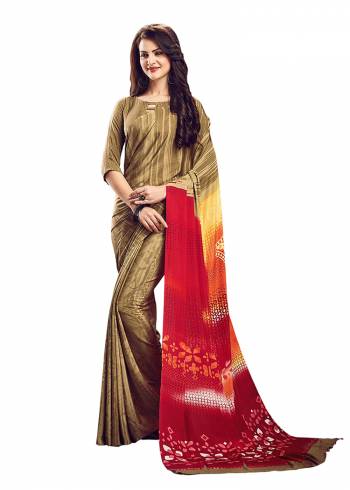 For Your Casuals Or Semi-Casuals, Grab This Light Weight Printed?Saree Fabricated On Crepe. Its Fabric IS Soft Towards Skin And Ensures Superb Comfort All Day Long. Buy Now