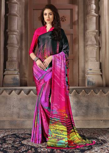 For Your Casuals Or Semi-Casuals, Grab This Light Weight Printed Saree Fabricated On Crepe. Its Fabric IS Soft Towards Skin And Ensures Superb Comfort All Day Long. Buy Now