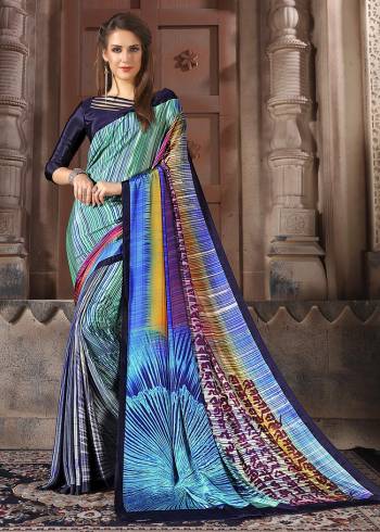 For Your Casuals Or Semi-Casuals, Grab This Light Weight Printed Saree Fabricated On Crepe. Its Fabric IS Soft Towards Skin And Ensures Superb Comfort All Day Long. Buy Now