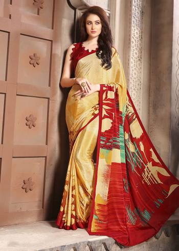 For Your Casuals Or Semi-Casuals, Grab This Light Weight Printed Saree Fabricated On Crepe. Its Fabric IS Soft Towards Skin And Ensures Superb Comfort All Day Long. Buy Now