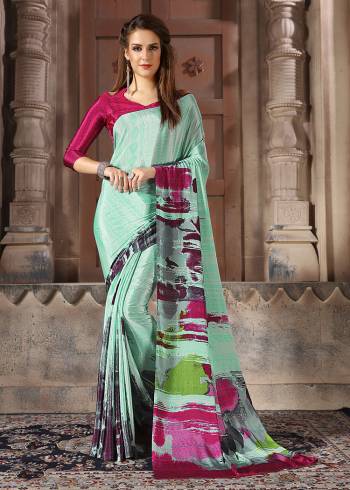 For Your Casuals Or Semi-Casuals, Grab This Light Weight Printed Saree Fabricated On Crepe. Its Fabric IS Soft Towards Skin And Ensures Superb Comfort All Day Long. Buy Now