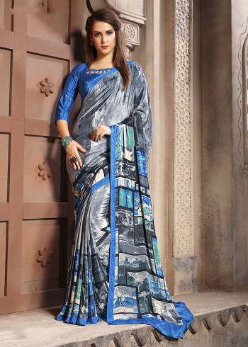 For Your Casuals Or Semi-Casuals, Grab This Light Weight Printed Saree Fabricated On Crepe. Its Fabric IS Soft Towards Skin And Ensures Superb Comfort All Day Long. Buy Now