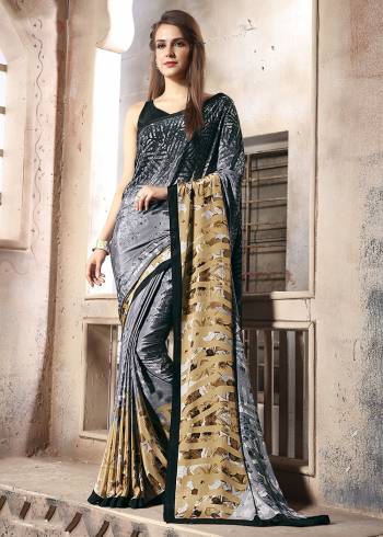 For Your Casuals Or Semi-Casuals, Grab This Light Weight Printed Saree Fabricated On Crepe. Its Fabric IS Soft Towards Skin And Ensures Superb Comfort All Day Long. Buy Now