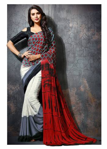 For Your Casuals Or Semi-Casuals, Grab This Light Weight Printed Saree Fabricated On Crepe. Its Fabric IS Soft Towards Skin And Ensures Superb Comfort All Day Long. Buy Now