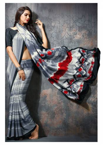 For Your Casuals Or Semi-Casuals, Grab This Light Weight Printed Saree Fabricated On Crepe. Its Fabric IS Soft Towards Skin And Ensures Superb Comfort All Day Long. Buy Now