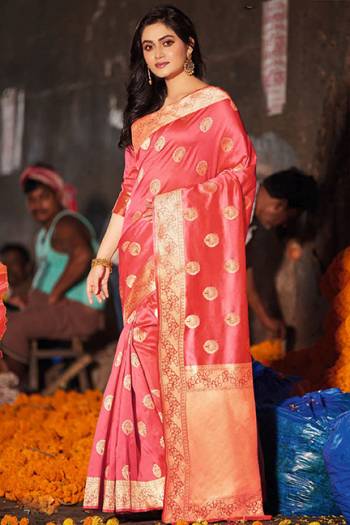 Add This Lovely Saree To Your Wardrobe In Dark Pink Color Fabricated On Satin Silk. Its Pretty Color And Rich Fabric Will Earn You Lots Of Compliments From Onlookers. 