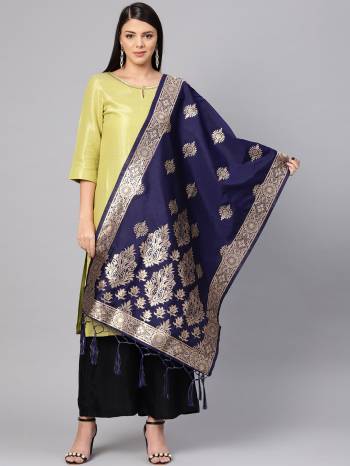 Enhance Your Look of gown and lehenga choli With Latest Trends Of Banarasi Dupatta Beautified With Attractive Weave All Over. You Can Pair This Up With Any Kind Of Ethnic Attire And In Same Or Contrasting Color.