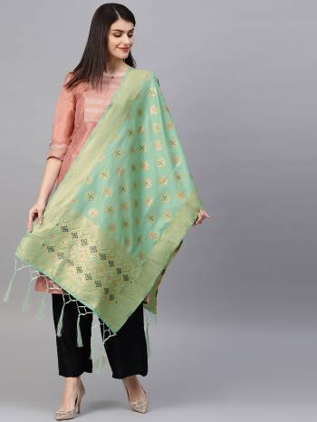 Enhance Your Look of gown and lehenga choli Or A Simple Kurti With Latest Trends Of?Banarasi Dupatta Beautified With Attractive Weave All Over. You Can Pair This Up With Any Kind Of Ethnic Attire And In Same Or Contrasting Colored Attire.