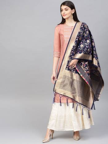 Enhance Your Look of gown and lehenga choli With Latest Trends Of?Banarasi Dupatta Beautified With Attractive Weave All Over. You Can Pair This Up With Any Kind Of Ethnic Attire And In Same Or Contrasting Color