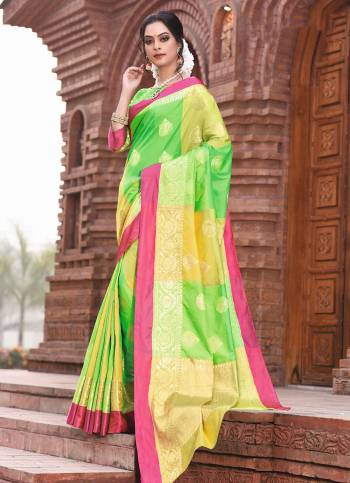 For A Rich And Elegant Look, Grab This Silk Based Saree Which Is?Suitable For All. This Saree Is Fabricated On Art Silk Paired With Art Silk Fabricated Blouse. It Is Beautified With Weave All Over. Buy Now