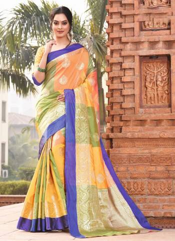 Grab This Pretty Saree For The Upcoming Festive Season With This?Heavy Woven Saree Fabricated In Art Silk Paired With Art Silk Fabricated Blouse. This Saree And Blouse Are Light Weight And Easy To Carry Throughout The Gala