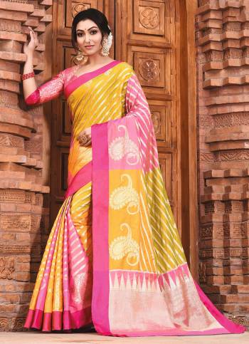 For A Rich And Elegant Look, Grab This Silk Based Saree Which Is?Suitable For All. This Saree Is Fabricated On Art Silk Paired With Art Silk Fabricated Blouse. It Is Beautified With Weave All Over. Buy Now