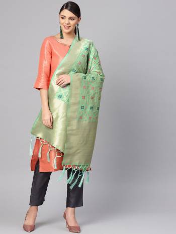 Enhance Your Look of gown and lehenga choli Or A Simple Kurti With Latest Trends Of Banarasi Dupatta Beautified With Attractive Weave All Over. You Can Pair This Up With Any Kind Of Ethnic Attire And In Same Or Contrasting Colored Attire.